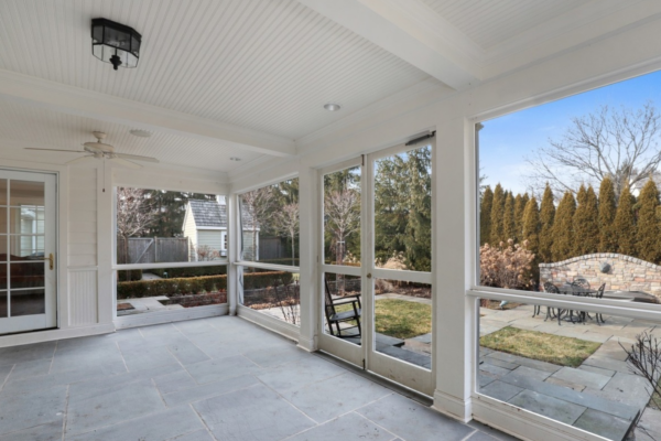 screened in porch inside